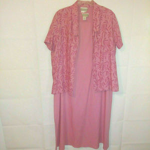 Coldwater Creek Linen Blend Dress Pink Petite XL